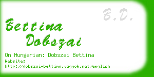 bettina dobszai business card